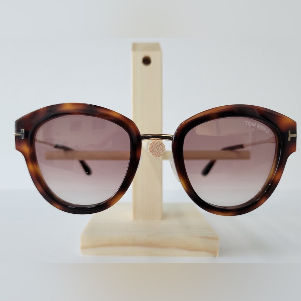 Tom Ford Mia TF-574 Sunglasses Brown Gold 52G New